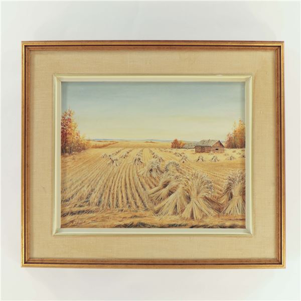A. Zaboschuk (attrib.) — Prairie Harvest (oil on board)
