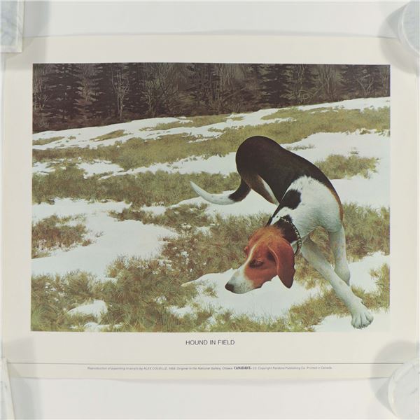 Alex Colville — Hound in Field (offset reproduction) + two decorative prints (bundle)