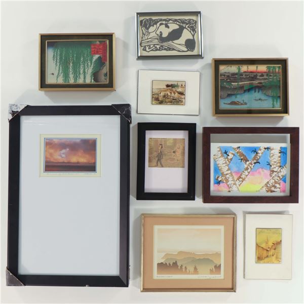 Mixed Decorative Grouping with Christopher Pratt Reproduction (9 pieces)