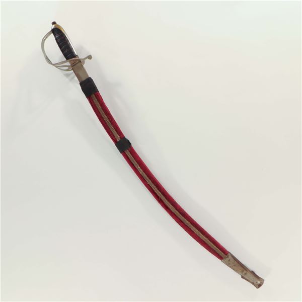 Early–Mid 20th Century Indian Dress Saber with Red Velvet Scabbard