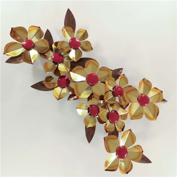 Mid-Century Modern Brutalist Floral Wall Sculpture by Torch Art Ltd., Edmonton