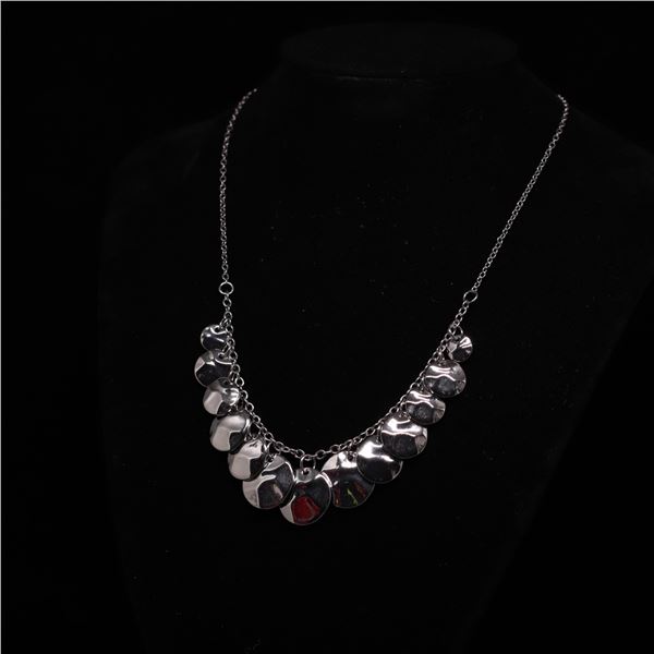 Silver-Tone Disc Necklace by Lia Sophia