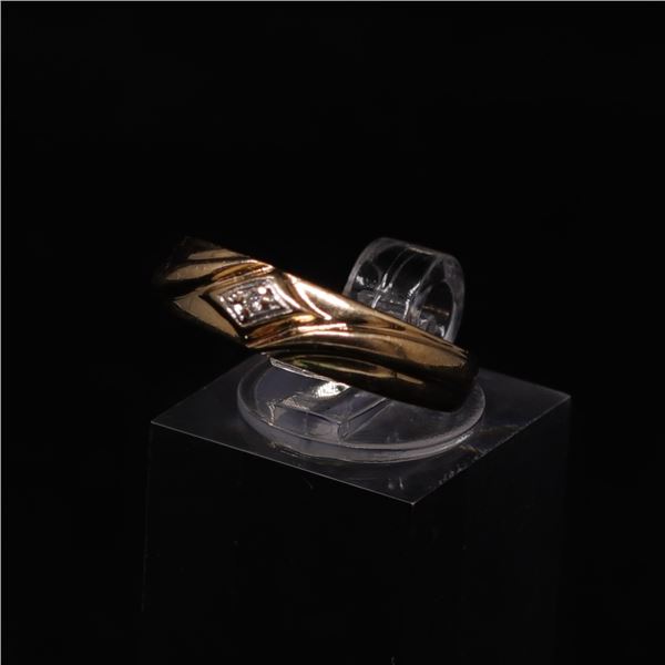 10K Gold Ring with Diamond Accent (JSN, 2.79 g)