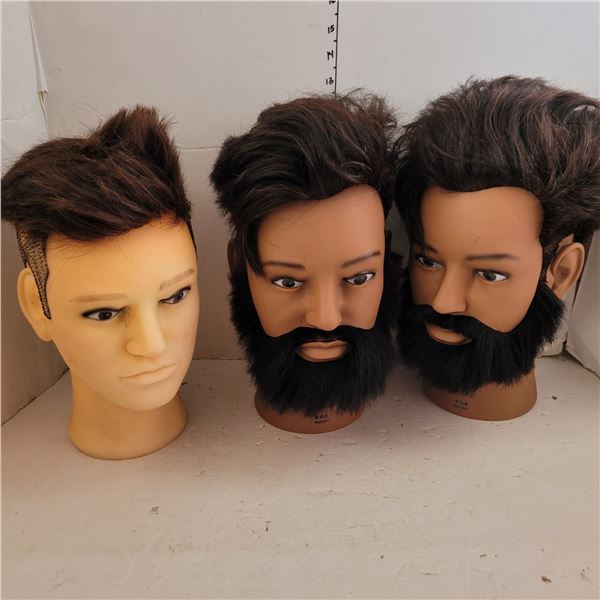 Lot of 3 Mannequin Heads - Hallowe'en, Photo Props or Target Practice!
