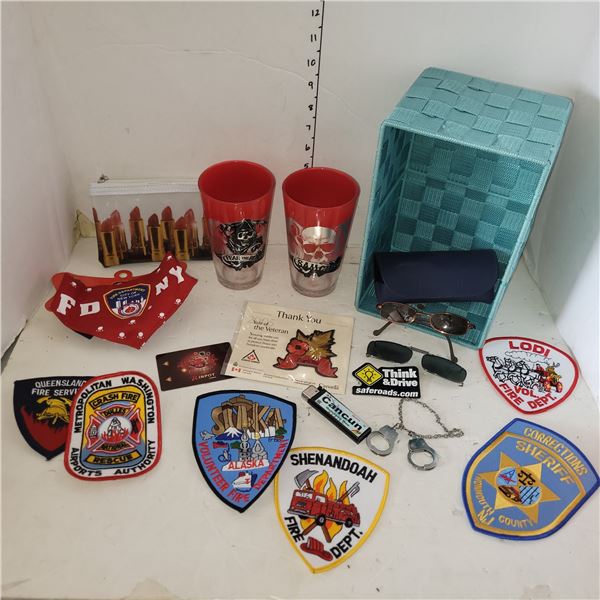 Lot of Collectible Items - Patches, Glasses +++