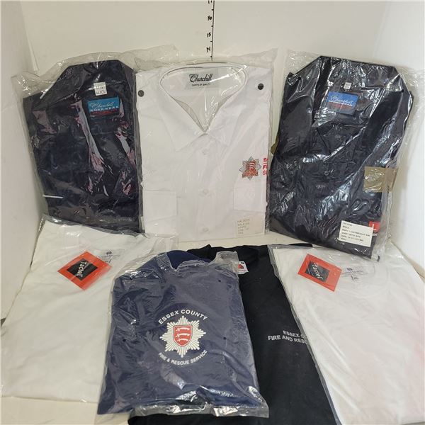 Lot of 7 New Fire & Rescue T-Shirts, Polo Shirts