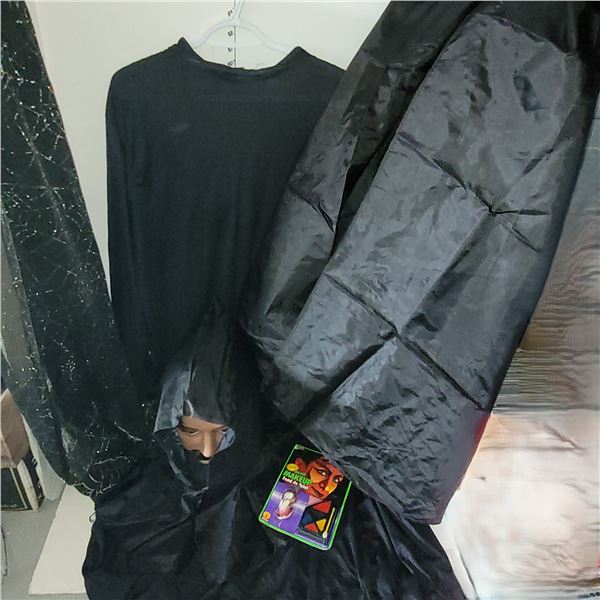Adult Hallowe'en Costume - Hood, Cape x2, Tunic, Makeup