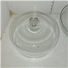 Image 3 : Beautiful Glass Cake Stand with Lid (not anchor hocking)