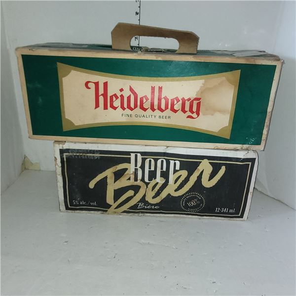 2 Vintage Beer Caess with STubby Bottles