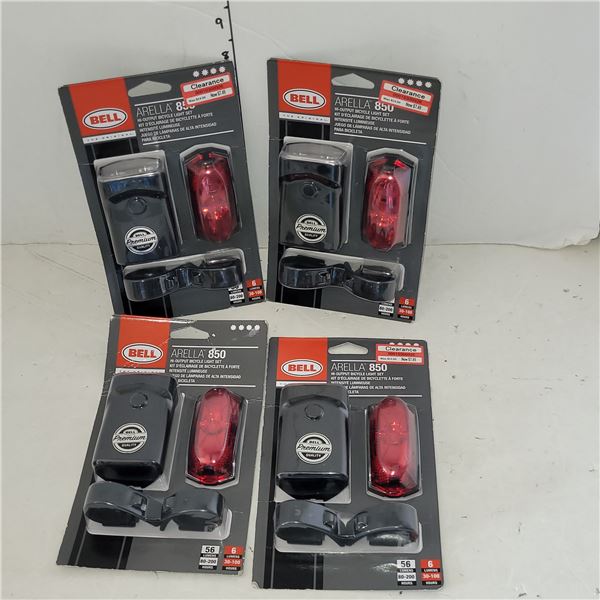 Lot of 4 New Bell Bicycle Light Kits