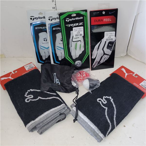 Golf Lovers Lot - Gloves, Accessories, Puma Towels