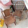 Image 1 : Wooden Childrens Rocking Chair & Wooden Chair