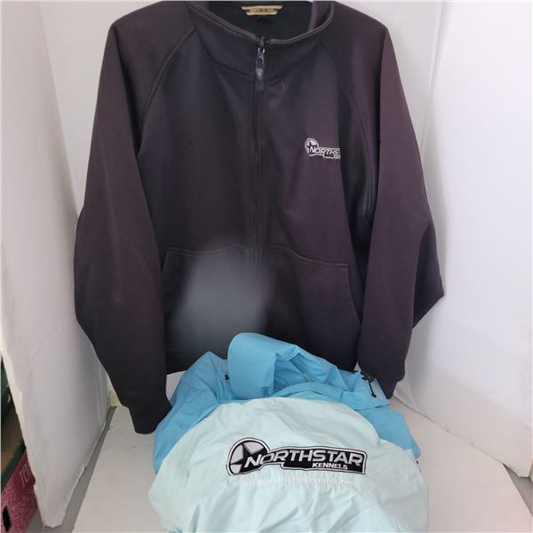 Lot of 2 Northstar Kennels Jackets - Black Size Med, Winter Double Lined Sz XL