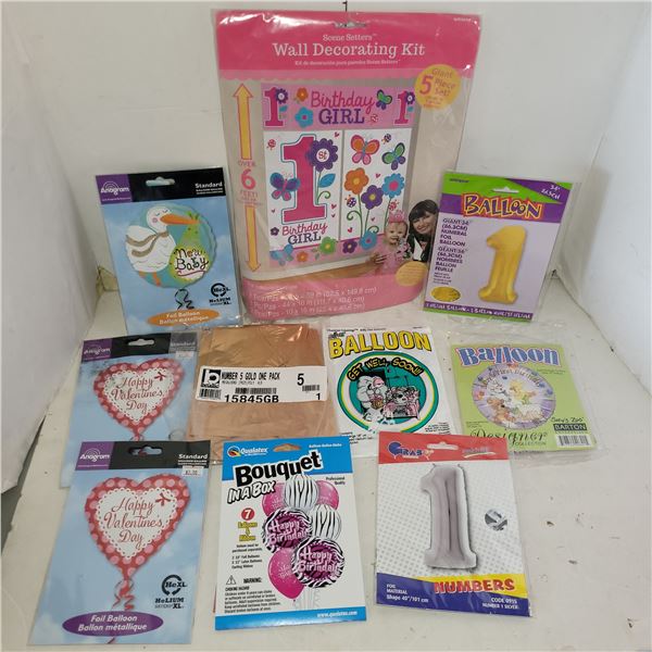 Lot of 10 Holiday Balloons Decorations - On Choice