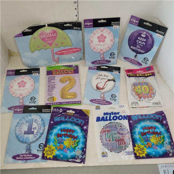 Lot of 10 Holiday Balloons Decorations - On Choice