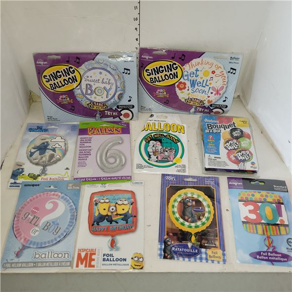 Lot of 10 Holiday Balloons Decorations - On Choice