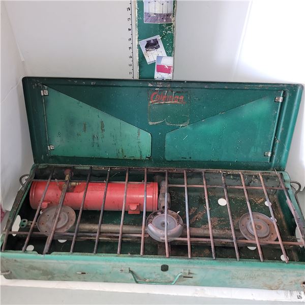 Long Propane Camping Stove & Collapsible High Stand