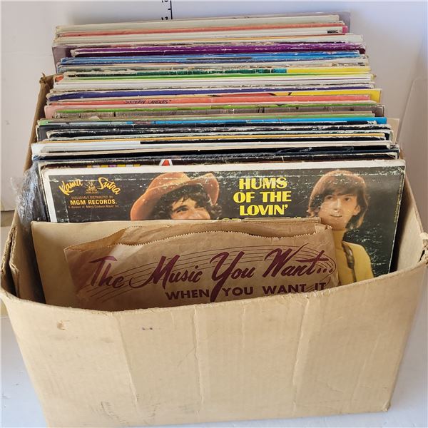 Box of Varioius Records - Unsearched, Randomly Picked Albums for Photoshoot