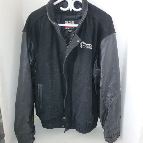 Wool and Leather Winter Jacket - Sz Xtra Large