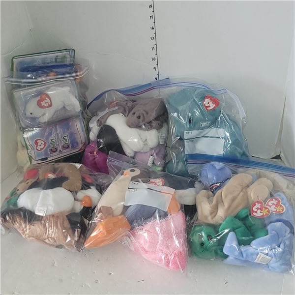 6 Bags of Collectible Beanie Babies w/tags