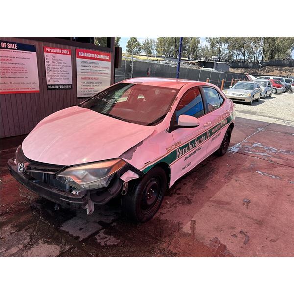 2016 TOYOTA COROLLA