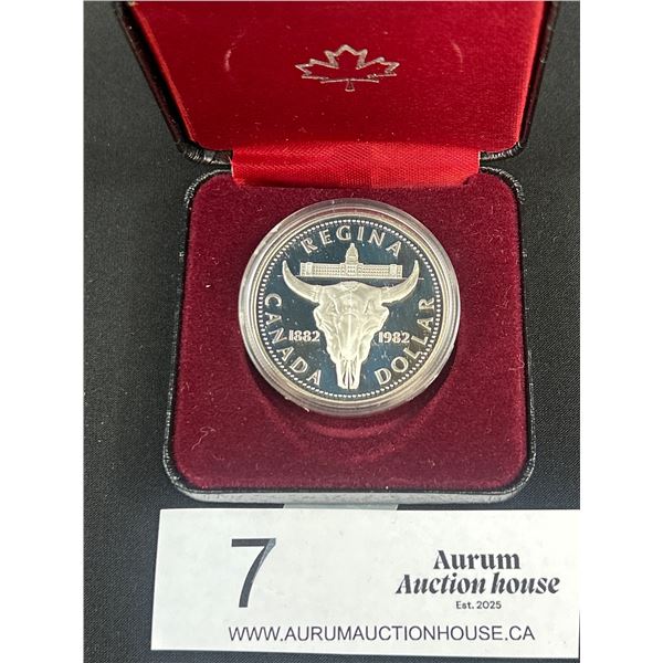 1982 Canadian Silver Dollar in Case
