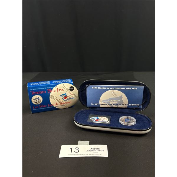 25th Season Stamp and Medallion Set Toronto Blue Jays in Original Case