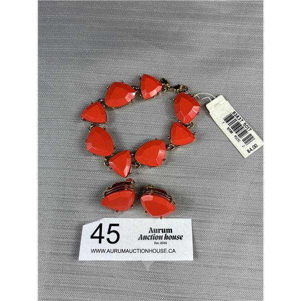 Vintage High End Designer Coral Gold Bracelet Original Tag $85.00 Never Worn