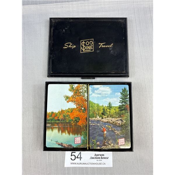 Unopened 1960s 500 Line (Railway) Playing Cards in Case