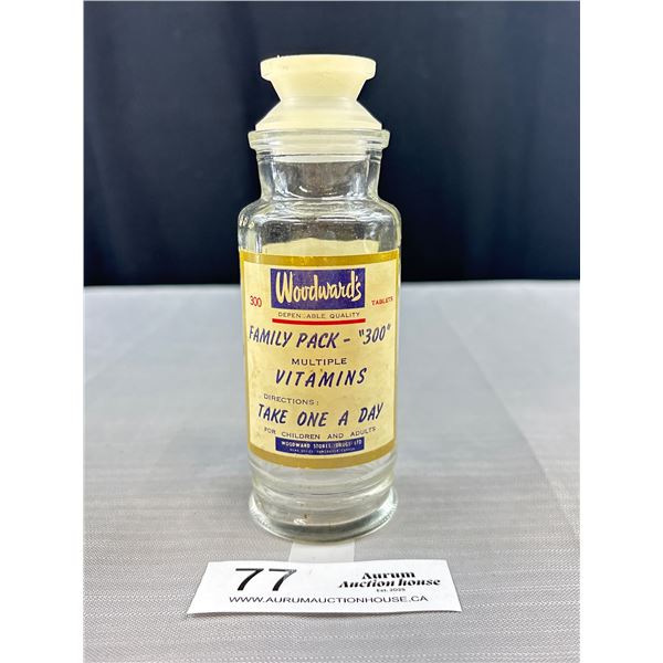 Vintage Woodwards Vitamin Bottle
