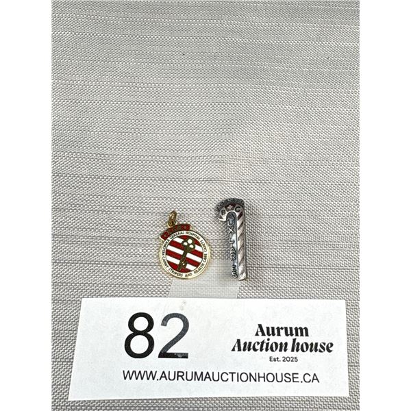 BC Hospital Birks Sterling Candy Striper Pin and Kelowna Candy Striper Pendant