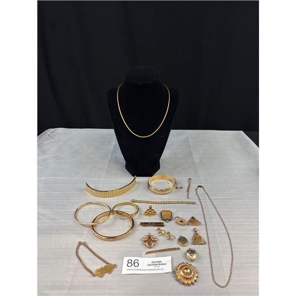 Lot of Gold-Filled/Plated Jewelry