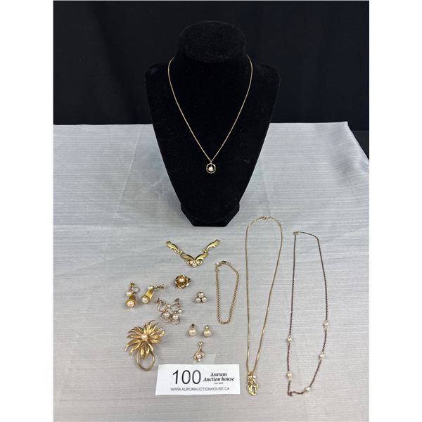 Lot of Real Pearl and Gold-Filled Jewelry