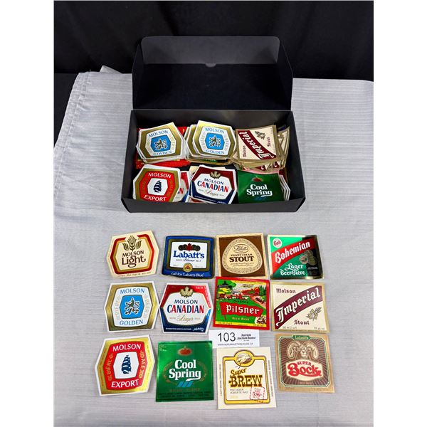 Vintage Molson Saskatchewan Beer Labels - Unused