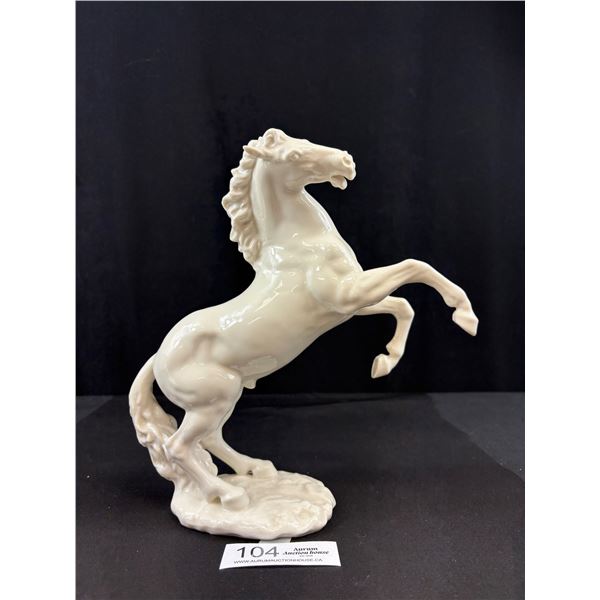 Vintage White Porcelain 11' Tall Horse Figureine Made in Germany