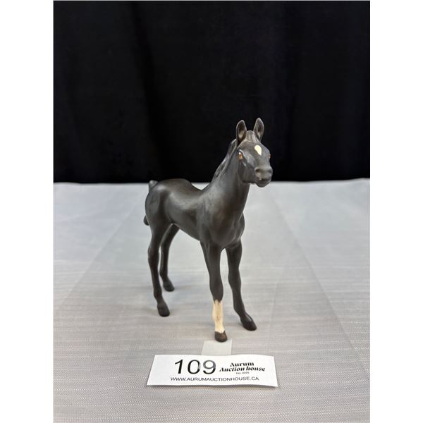 Vintage Black Beauty 6" Tall Beswick Porcelain Horse