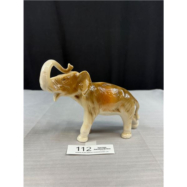 Vintage Royal Dux 6" Tall Porcelain Elephant