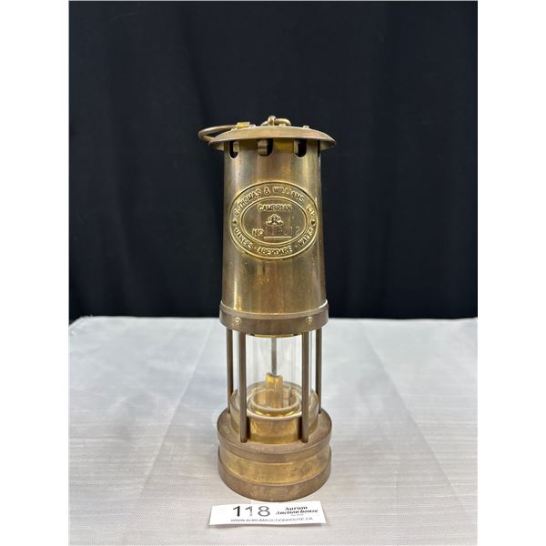 Vintage E Thomas & Williams Ltd. Brass Minors Lamp