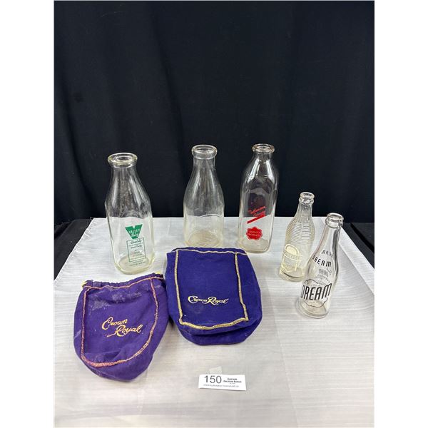Lot of Vintage Collectable Pop and Milk Bottles