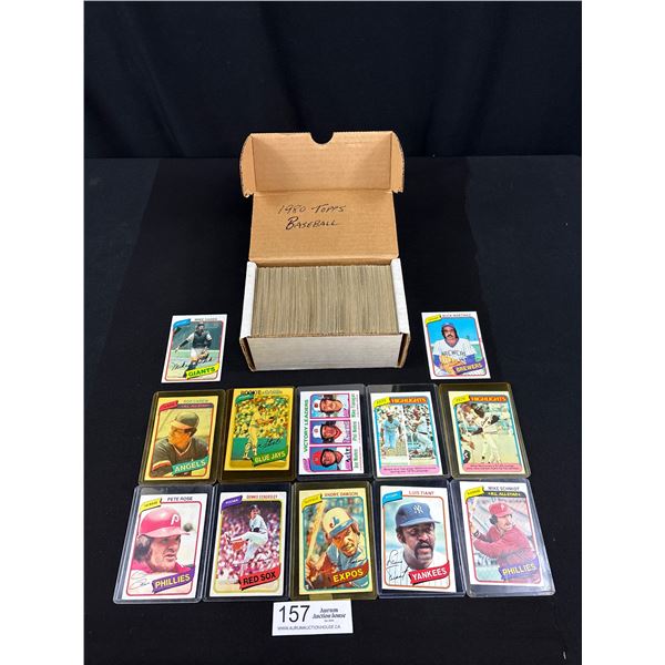 Lot of 1980 Topps Collectable Baseball Trading Cards