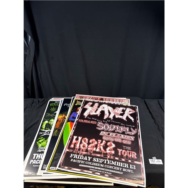 Large Lot of 40 Vancouver Concert Posters Nickelback, Slayer, etc.