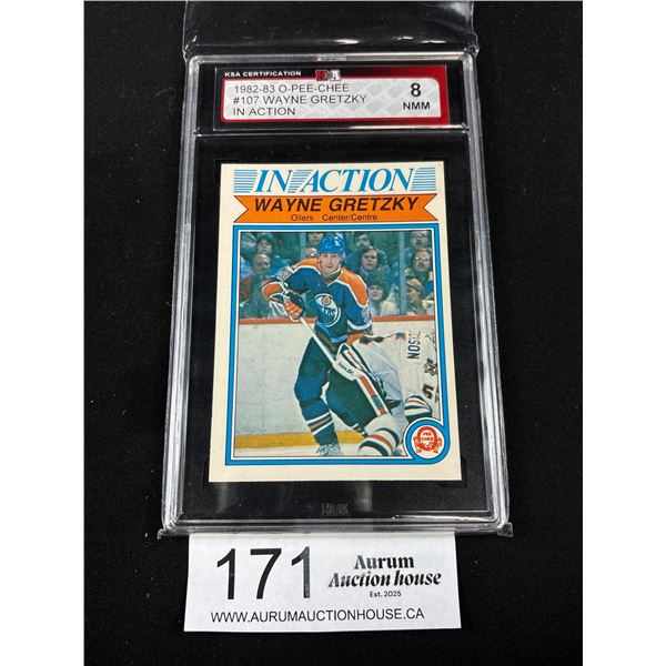 Graded 8 Wayne Gretzky 1982-83 Trading Card