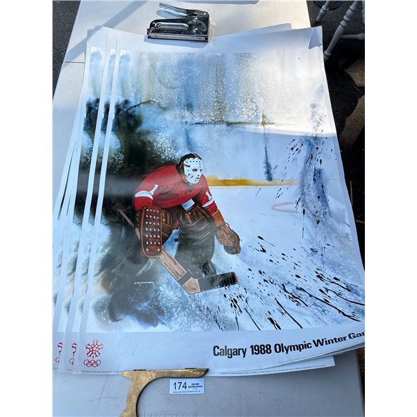 Nice Lot of Calgary 1988 Winter Olympics Hockey Posters