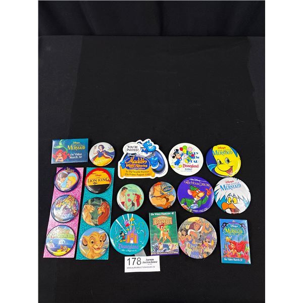Nice Collectable Lot of Pins Little Mermaid, Lion King, etc