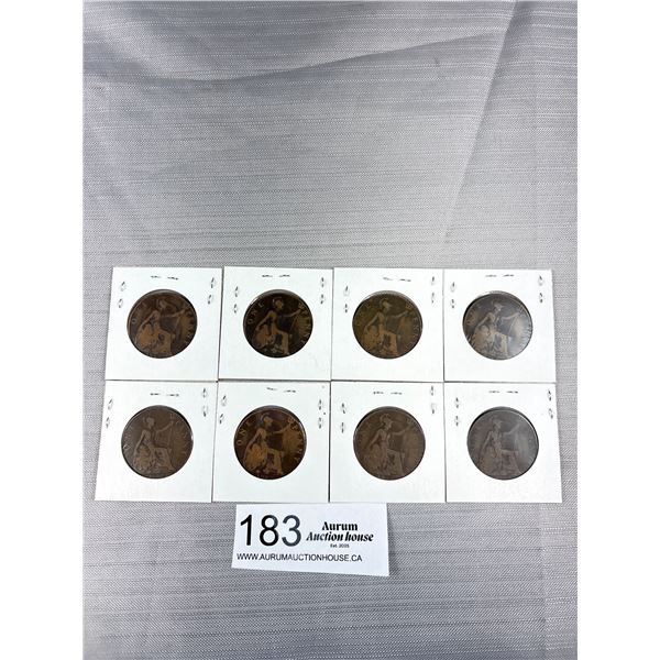 Nice Lot of Large Pennies in Holders