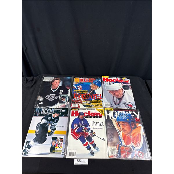 Lot of 6 Vintage Hockey Magazines with Wayne Gretzky on Cover