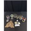 Image 1 : Large Collectable RCMP Lot Glasses, Calender, Plaque, etc.
