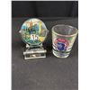 Image 4 : Large Collectable RCMP Lot Glasses, Calender, Plaque, etc.