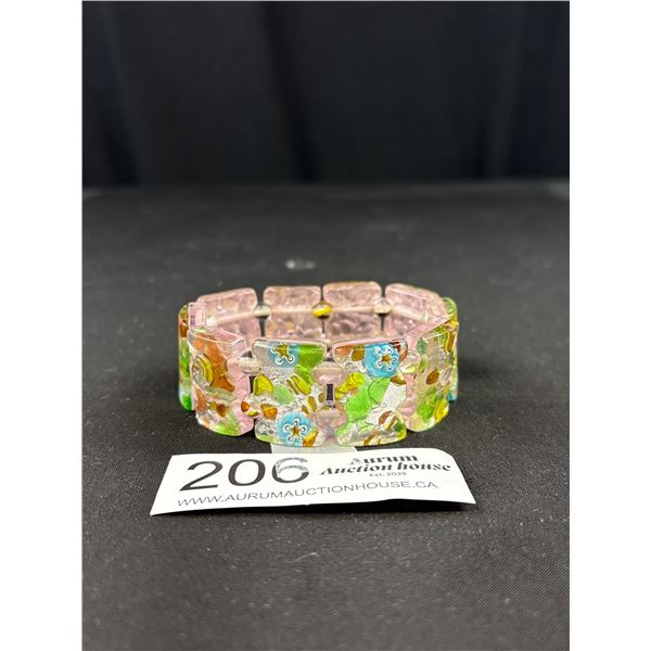 Beautiful Vintage Murano Glass Quality Stretch Bracelet Stunning!