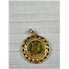 Image 2 : Vintage Gold Coin Pendant Marked 1952-1977